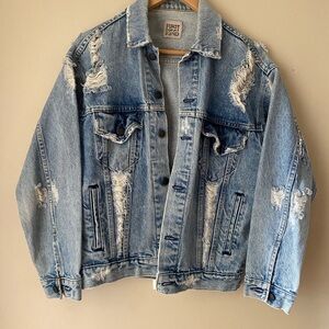 Levi's Lf Furst of a kind Light Blue Distressed Jean Jacket